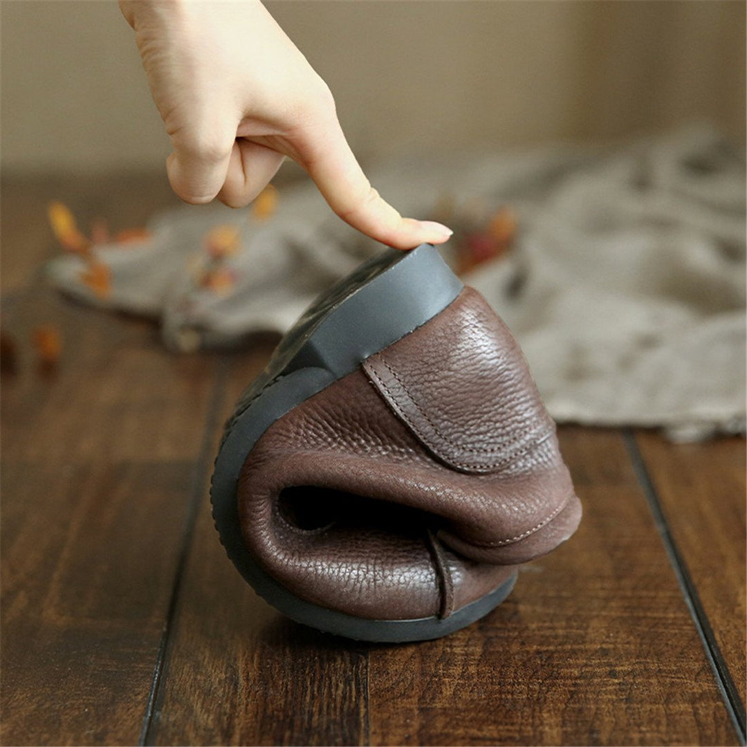 Women's Orthopedic Retro Lace-Up Ankle Boots with Flat Sole