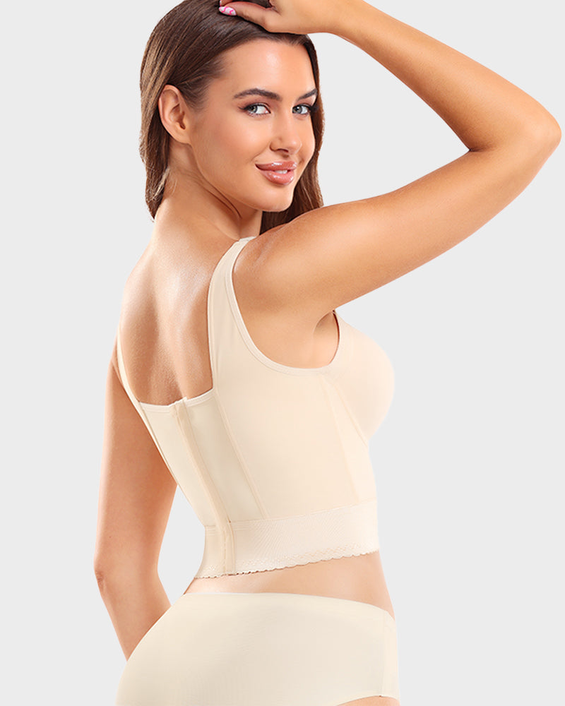 Women's Longline Push Up Bra with Underwire Support