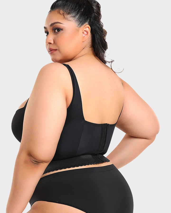 Women's Longline Push Up Bra with Underwire Support