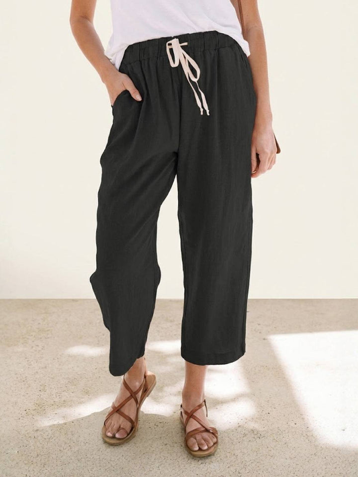 Alexa | Women's Trousers Drawstring Slim Fit