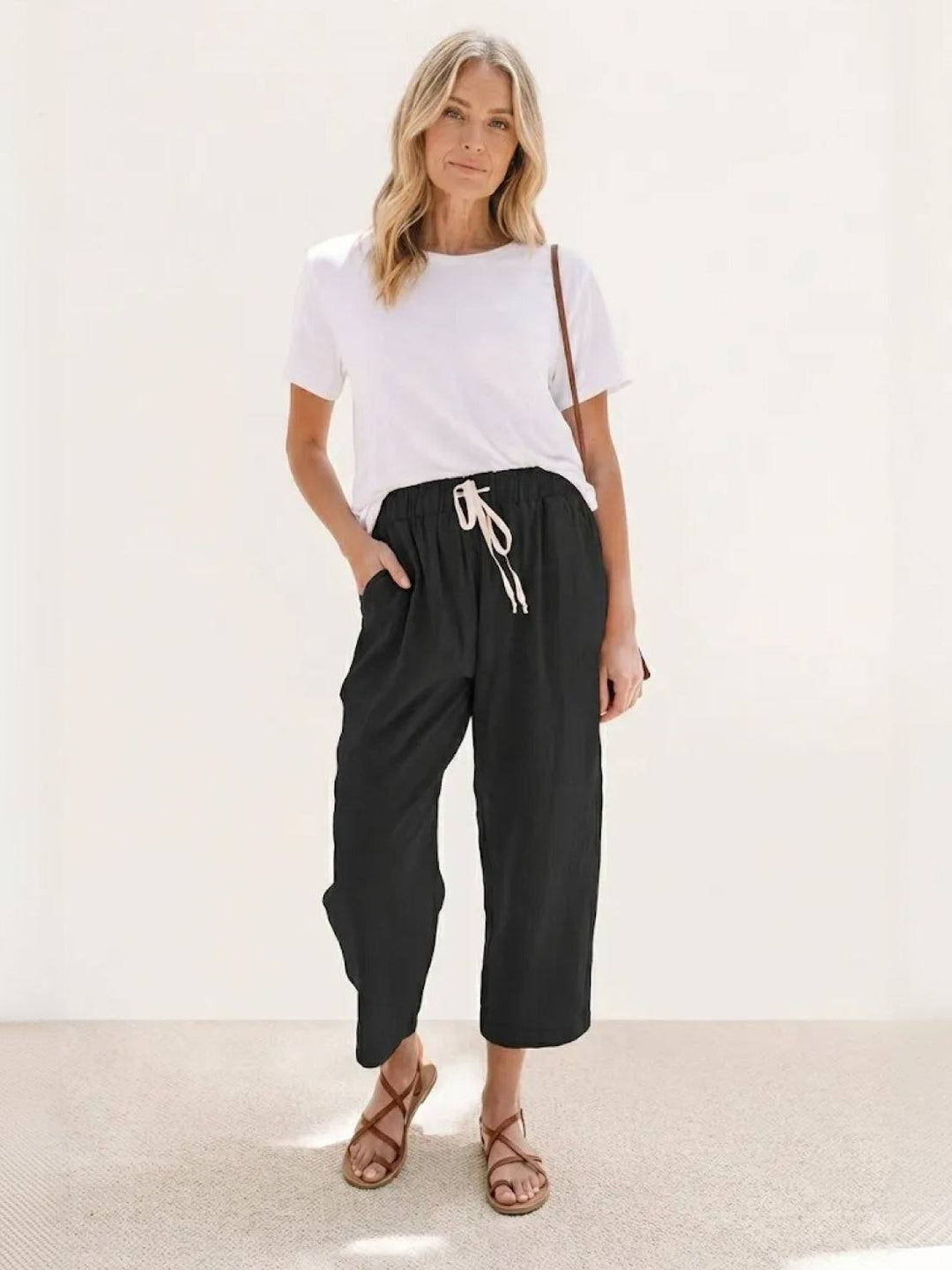 Alexa | Women's Trousers Drawstring Slim Fit