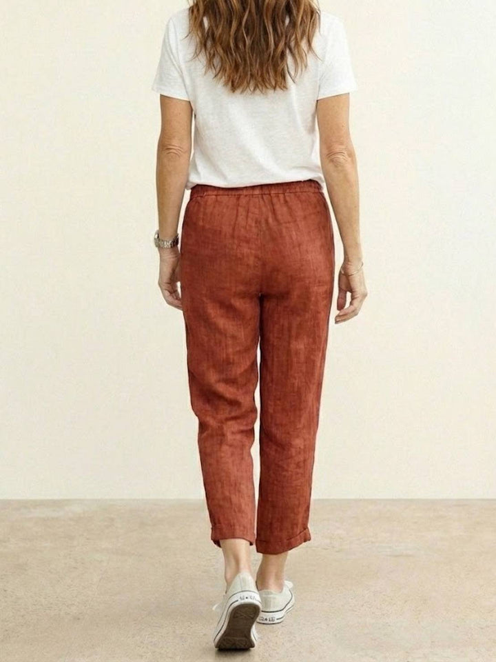 Alexa | Women's Trousers Drawstring Slim Fit