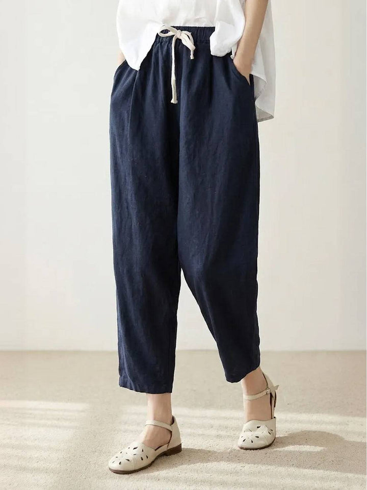 Alexa | Women's Trousers Drawstring Slim Fit
