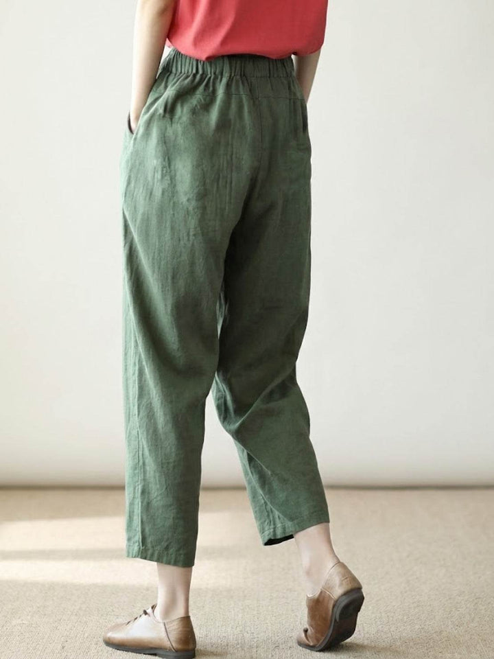 Alexa | Women's Trousers Drawstring Slim Fit