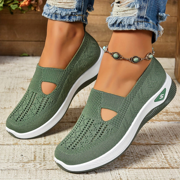 Women's Orthopedic Slip-On Sneakers with Cutout Upper