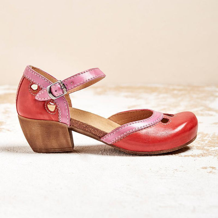 Women's Mary Jane Heels with Ankle Strap Cut Out