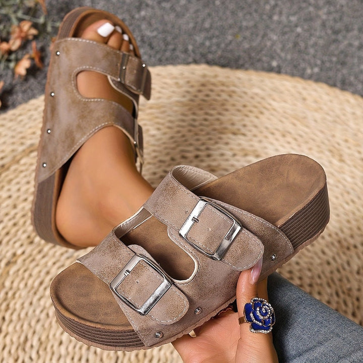 Ayla | Orthopedic Wedge Sandal with Buckle Strap