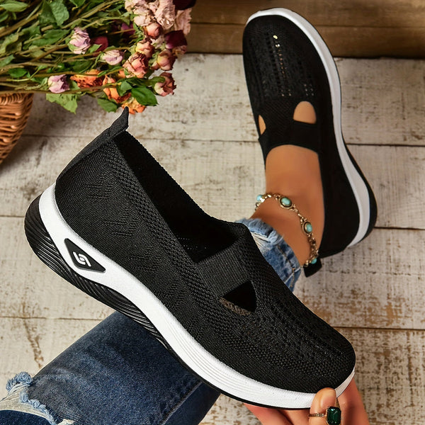 Women's Orthopedic Slip-On Sneakers with Cutout Upper