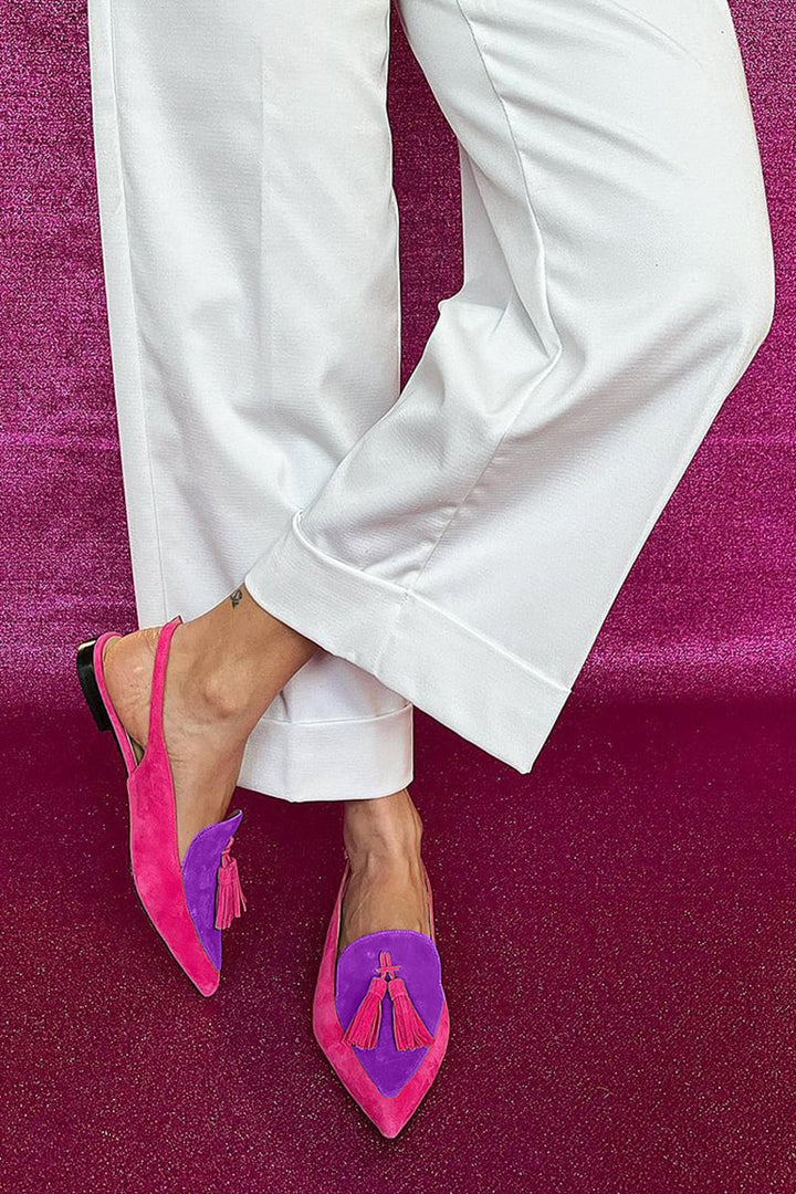Women's Orthopedic Slingback Loafers with Tassel Detail
