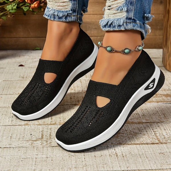 Women's Orthopedic Slip-On Sneakers with Cutout Upper