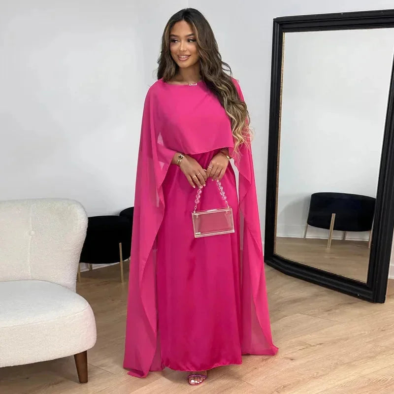Brooklyn | Maxi Wedding Guest Dress with Cape Detail