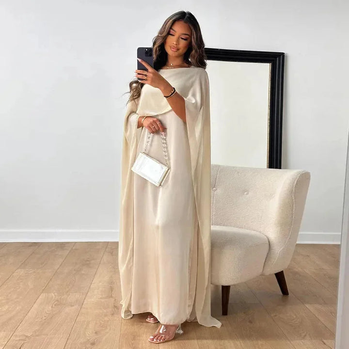 Brooklyn | Maxi Wedding Guest Dress with Cape Detail