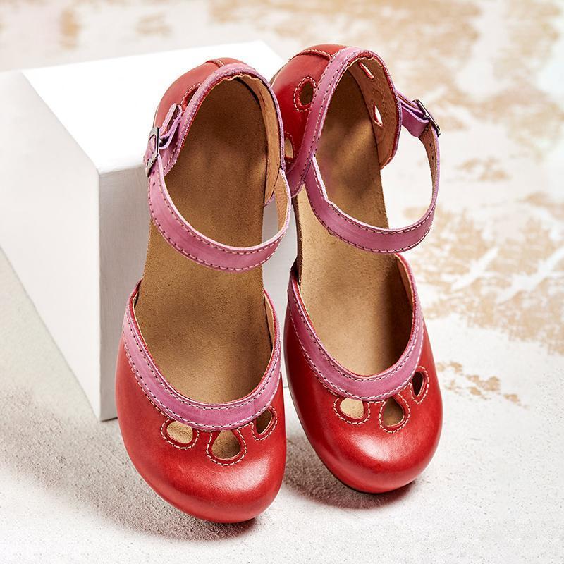 Women's Mary Jane Heels with Ankle Strap Cut Out