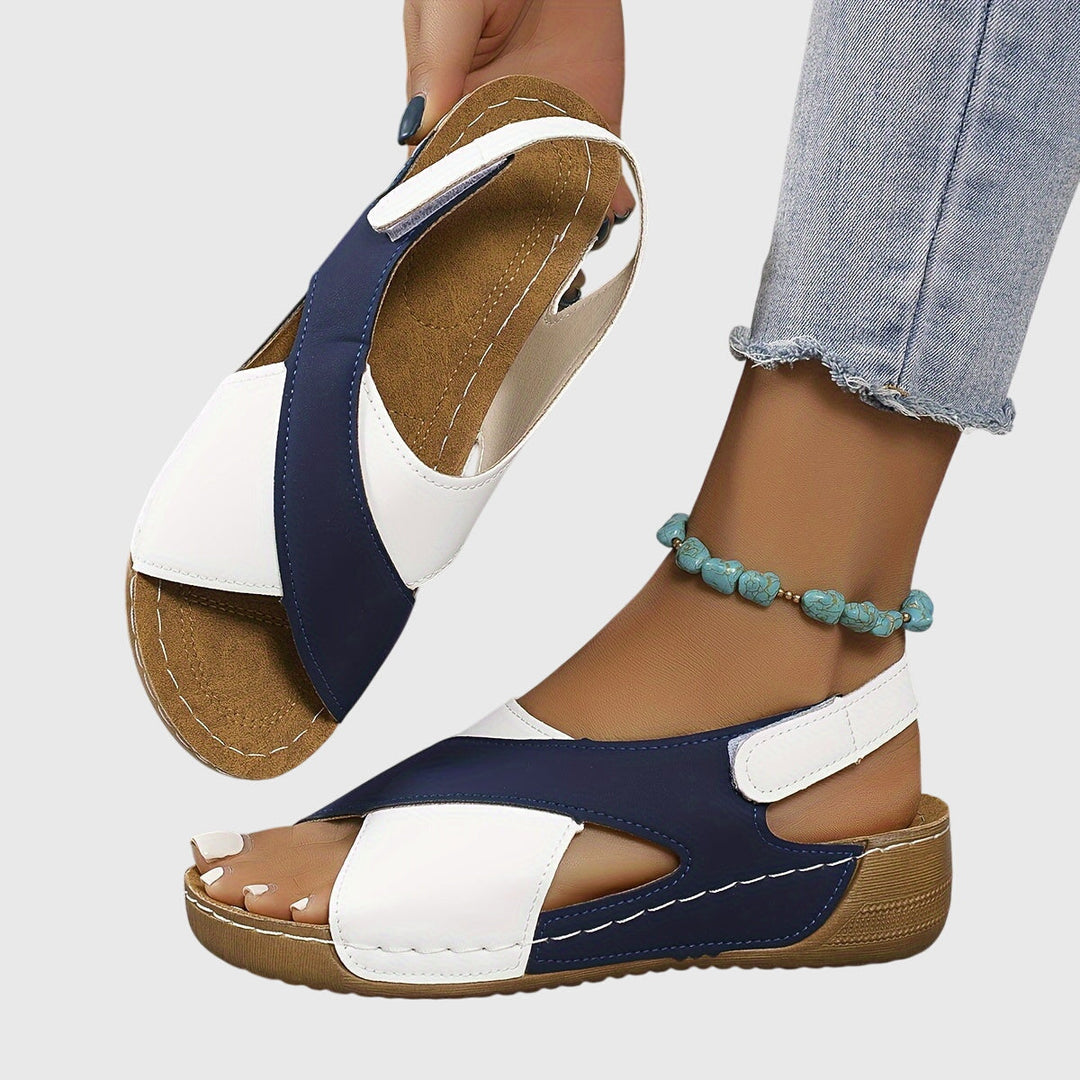Ainsley | Orthopedic Wedge Sandal with Cutout Detail