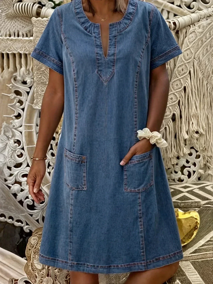 Megan | Midi Summer Dress with Front Pockets