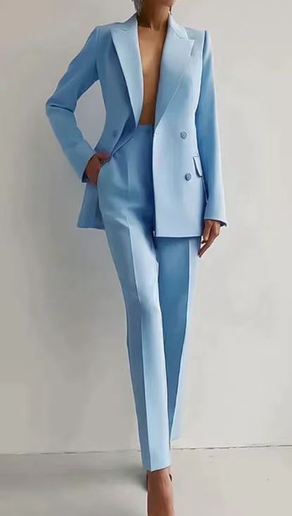 Rosa | Blazer Set with Slim Trousers and Single Button