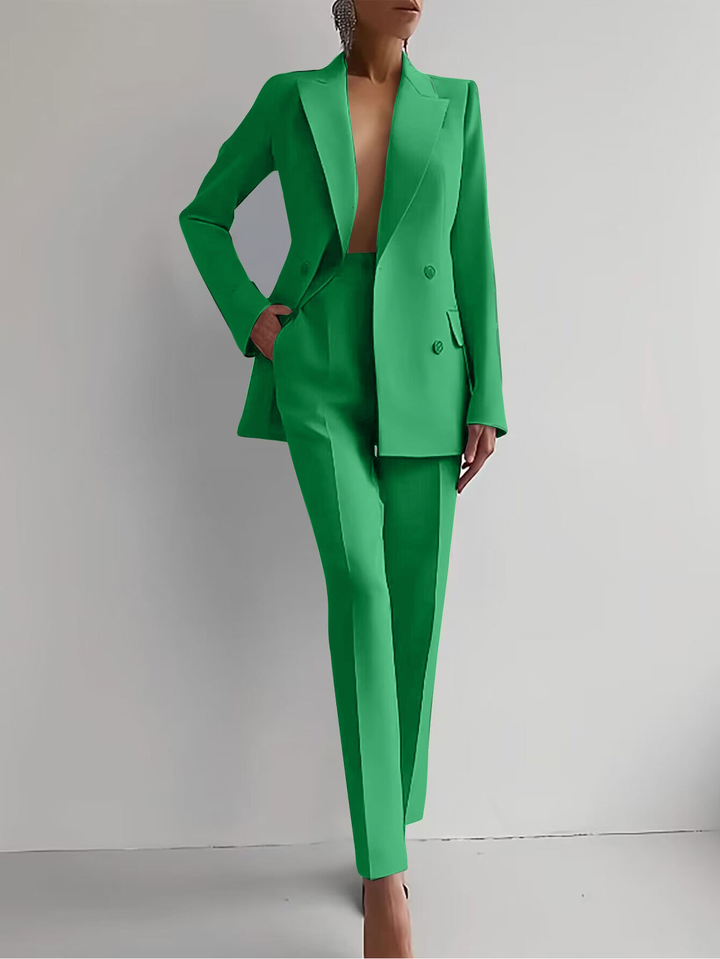 Rosa | Blazer Set with Slim Trousers and Single Button