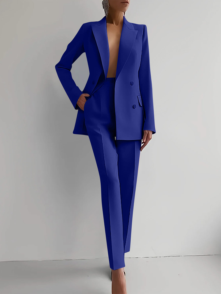 Rosa | Blazer Set with Slim Trousers and Single Button