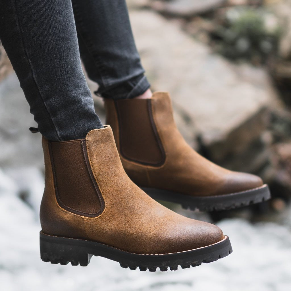 Women's Orthopedic Chelsea Ankle Boots with Lug Sole