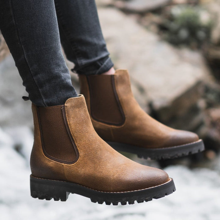 Women's Orthopedic Chelsea Ankle Boots with Lug Sole