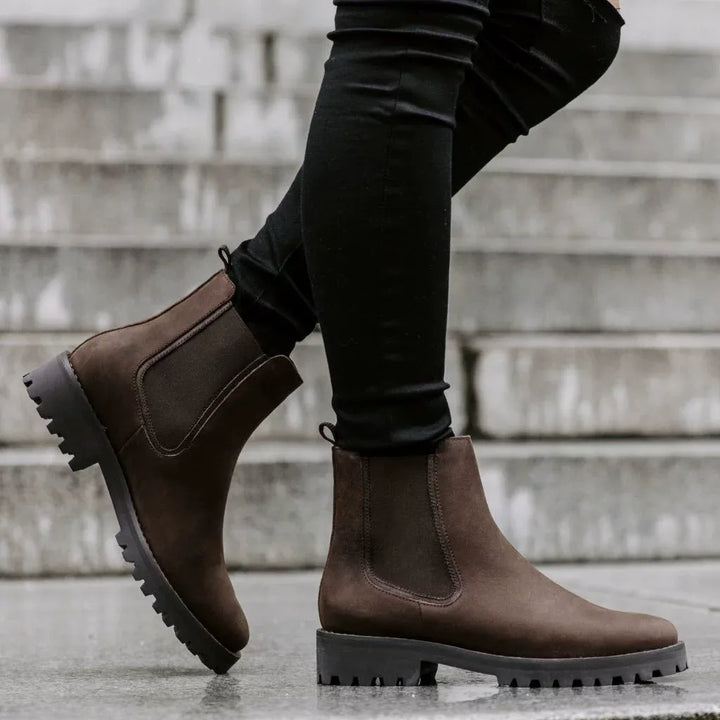 Women's Orthopedic Chelsea Ankle Boots with Lug Sole