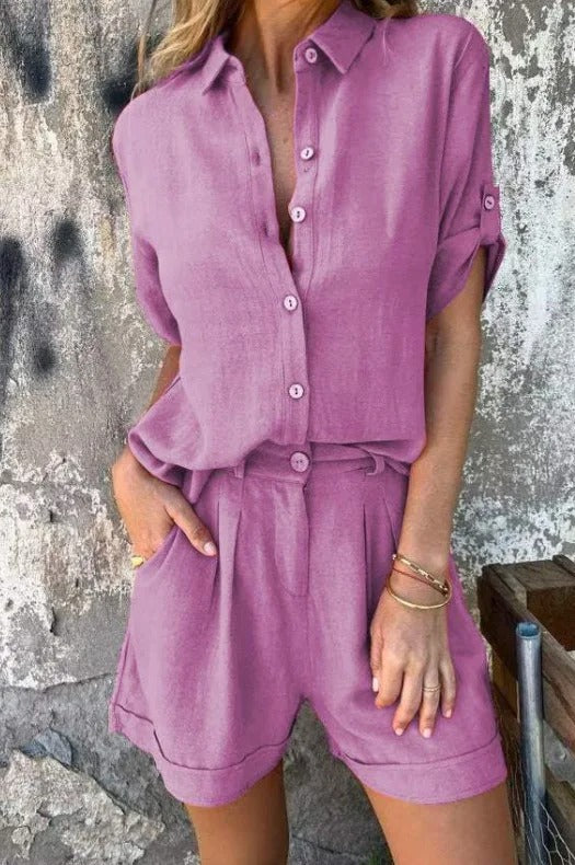 Nell | Co-ord Set with Oversized Shirt and Shorts