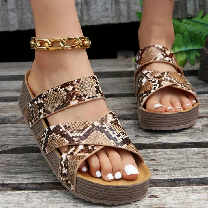 Eleanor | Orthopedic Slide Sandal with Braided Platform