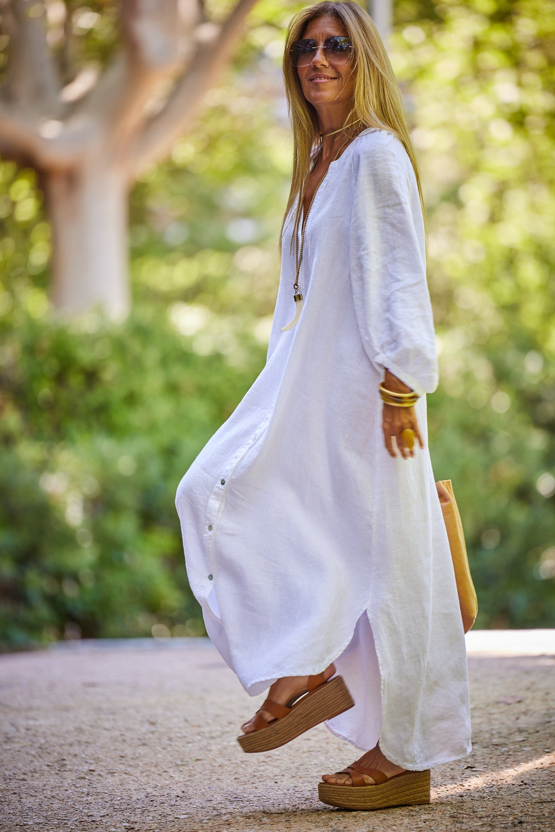 Alice | Maxi Shirt Dress with Long Sleeves