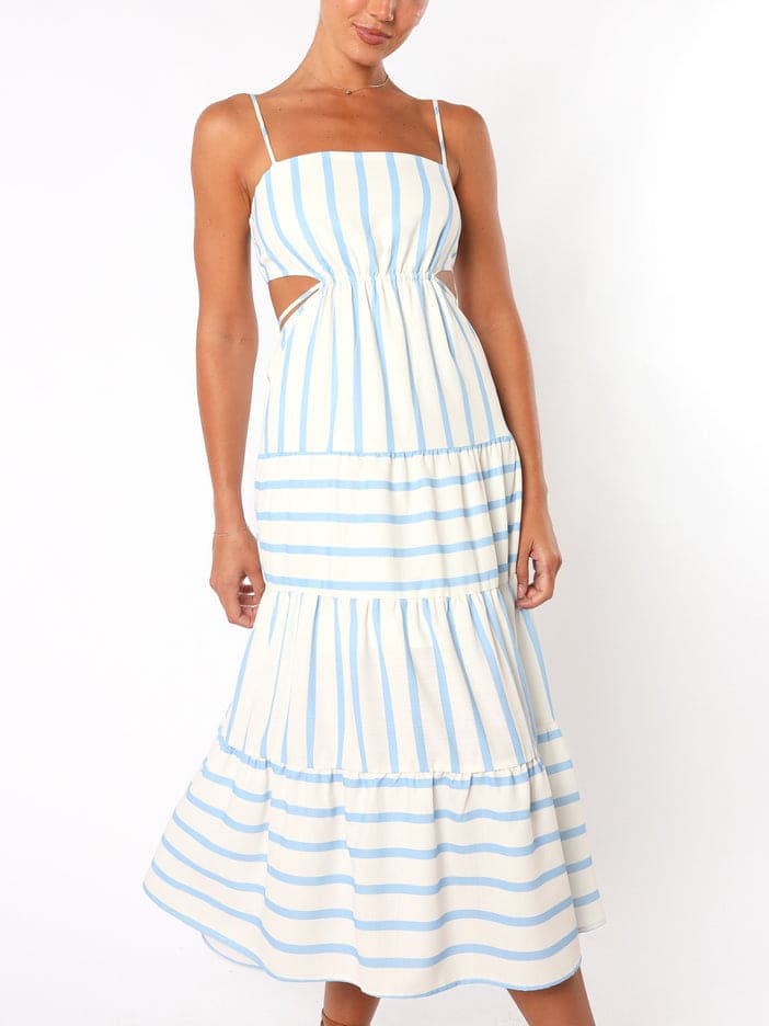 Evelyn | Summer Midi Dress Striped
