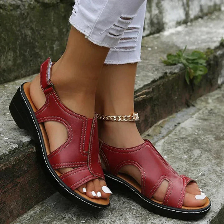 Women's Orthopedic Cutout Platform Sandals with Slingback