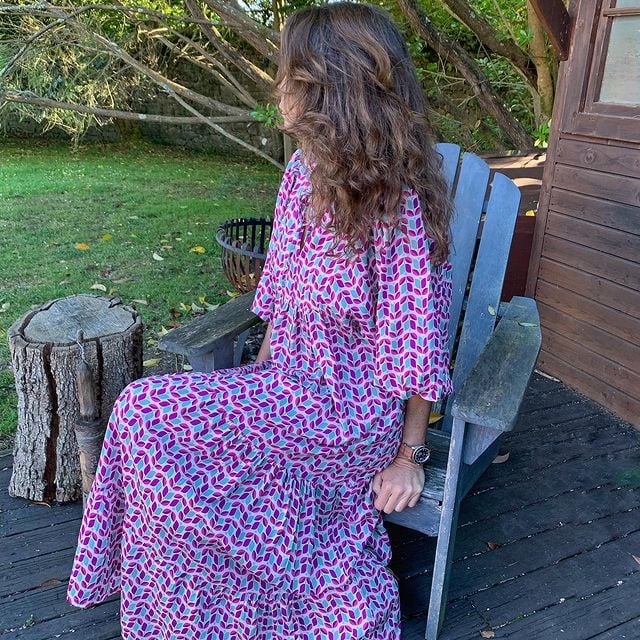 Lucy | Maxi Summer Dress with Boho Print and Puff Sleeves