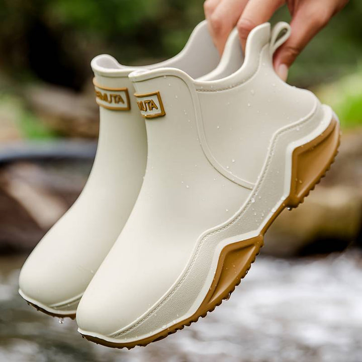 Women's Orthopedic Ankle Rain Boots with Chunky Sole