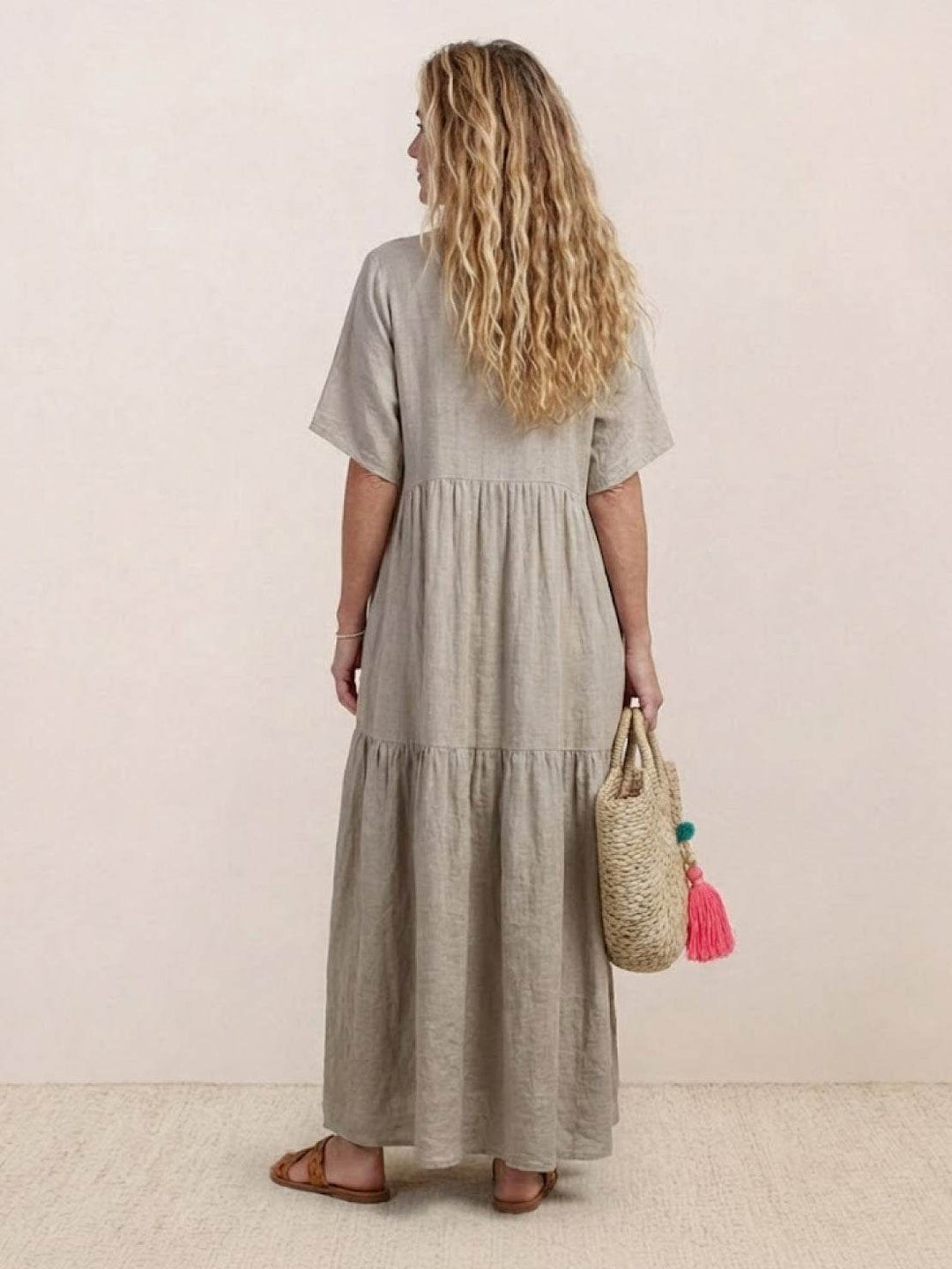 Nora | Boho Maxi Dress V-Neck Tiered