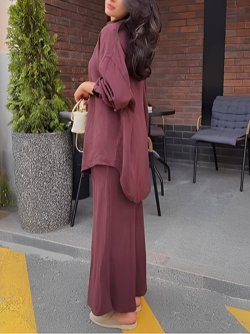 Layla | Co-ord Set with Maxi Skirt and Tie Waist Shirt