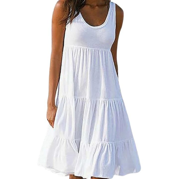 Uma | Mini Summer Dress with Tiered Skirt and Sleeveless Bodice