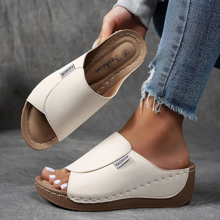 Aria | Orthopedic Wedge Sandal with Cutout Slide