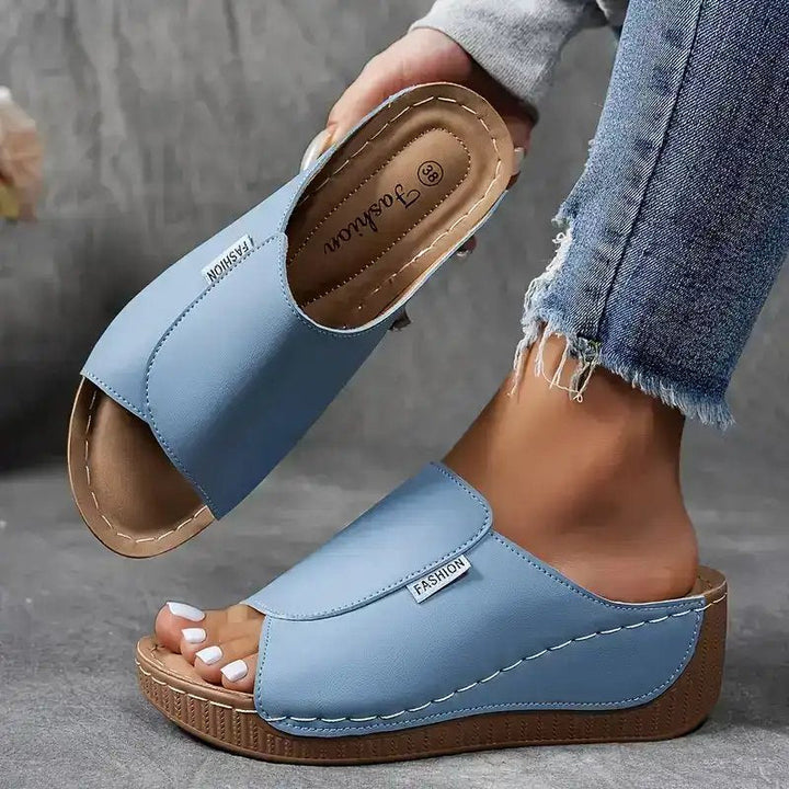 Aria | Orthopedic Wedge Sandal with Cutout Slide