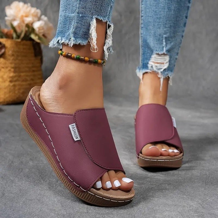Aria | Orthopedic Wedge Sandal with Cutout Slide